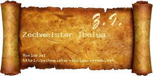 Zechmeister Ibolya névjegykártya
